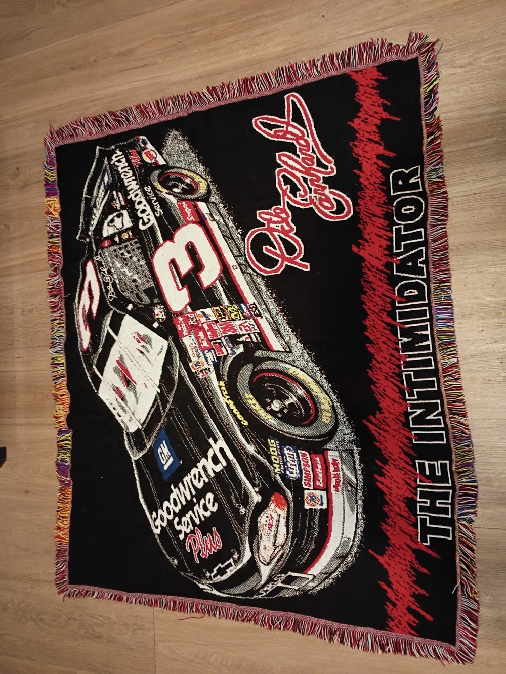 Black Racing Car Throw Blanket - Cozy Home Bedding